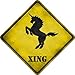 Unicorn Rearing Xing Novelty Metal Crossing Sign CX-170