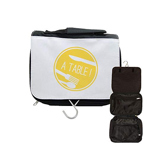 Estuche de aseo para colgar en mesa de cocina, Negro , talla única