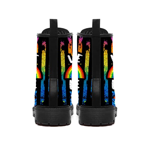 Customized Boots for Women Men Combat Boots Vegan Leather Round Toe Work Boots Gifts for Her,Him4