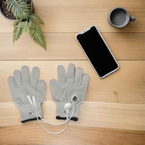 Guantes de fibra de plata para terapia eléctrica y electroestimulación facial BESTonZON 7