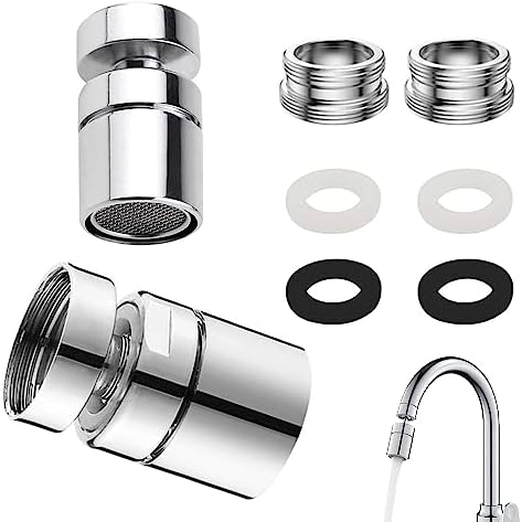 Aeratore Per Rubinetto Girevole A 360°, Prolunga Per Rubinetto A Risparmio Idrico Con Ugello Filettatura Esterna M22 Filettatura Interna M24 97211062 - Foto 9