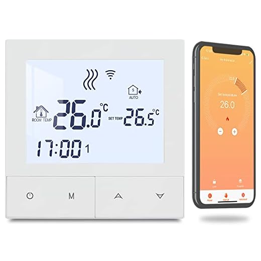 Termostato Caldera WiFi Beok Calefaccion de Gas Natural Agua.Programación Digital Inteligente Compatible con Alexa y Asistente de Google.Termostato Inalámbrico Integrado 3A TDS72-WIFI-WPB