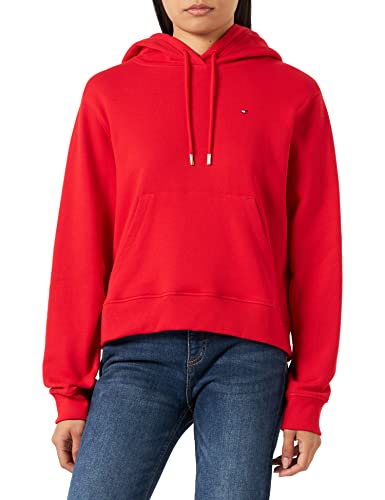 Tommy Hilfiger Damen Hoodie 1985 Modern Terry mit Kapuze, Rot (Fireworks),...