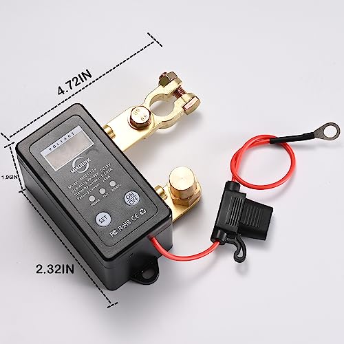 Dc12V 100-240A Battery Switch Relay Integrated Wireless Remote Control Disconnect Cut Off Isolator Master Switches, With Voltage Display… #TOP1