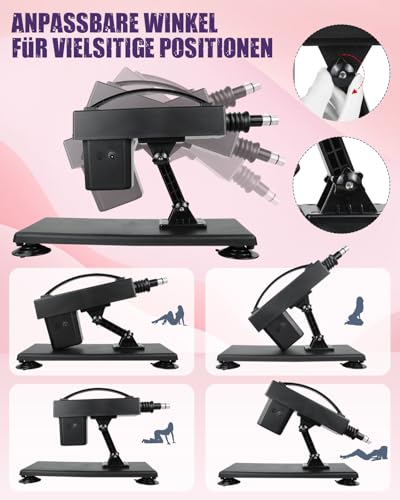 Sex Maschine Fickle Maschine Männer Extrem Sex Spielzeug Fickmaschine Anal Dildo Sexmaschine Zubehör Liebesmaschine Zubehör Sexmaschine 3XL Zubehör Masturbations (Dunkelgrau)