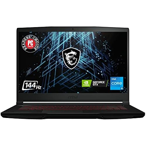 msi GV15 15.6" 144Hz Gaming Laptop: Intel Core i5-11400H GTX 1650 8GB 256GB NVMe SSD, Wi-Fi 6, USB Type-C, Nahimic 3 Audio Immersion, Win 11: Black 11SC-633