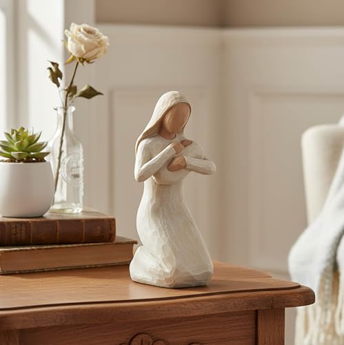 Estatua Virgen María con Niño Jesús en Resina 15 cm miniatura 4