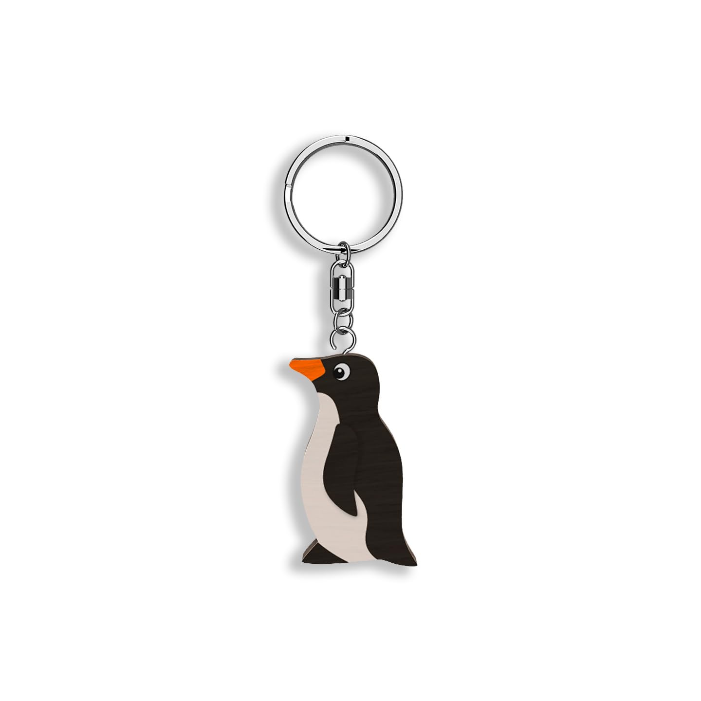 Framan Unisex Multicoloured Aquatic Animals Wooden Keyring, Various Models. Handmade, Sustainable Product., One Size