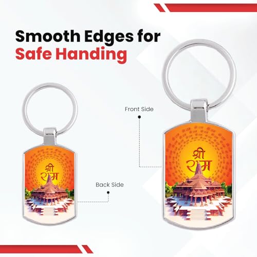 Image of Stylish Metal Keychains with Permanent Glossy Print - Inspirational Quotes & Spiritual Designs - Perfect Key chains for loved ones, Personal Use, Gifts & Return Gifts