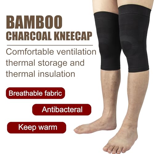 Image of Knee Sleeves, 1 Pair, Could Be Worn Under Pants, Lightweight Knee Compression Sleeves for Men Women, Knee Brace Support for Joint Pain Relief, Arthritis, ACL, MCL, Sports, Injury Recovery, Black XXL