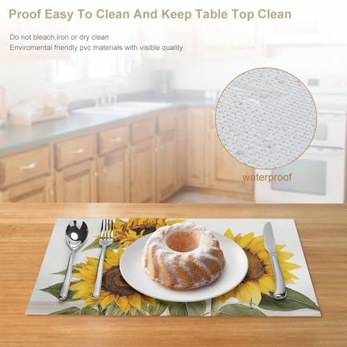 Set de table PVC lavable pour éliminer les taches de table - 5