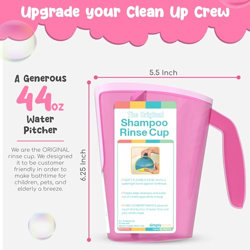 Image of Tear-Free Bathing Experience with Rinse Cup - Soft Flexible Edge, Comfortable Handling & 40 Oz Capacity