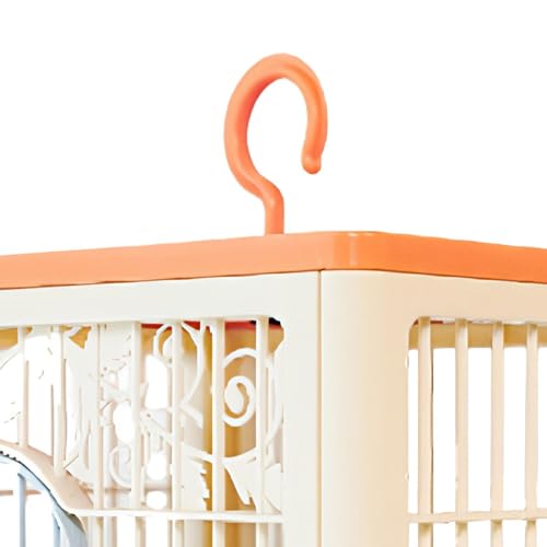 Breiter Vogelkäfig- PP- Vogelvilla mit Sitzstange und abnehmbarem Tablett, geräumiger, belüfteter Sittichkäfig mit Ständer, Futterträger, Futter- Ruhe- Lebensraum für Lovebird, Sittiche-3