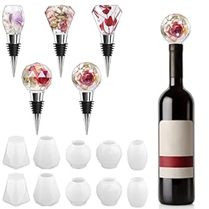 Linkidea 15 Pack Wijnfles Stopper Set (10 Pack Hars Fles Stoppers en 5 Pack Roestvrij Stalen Stopper) Bulk Pack…
