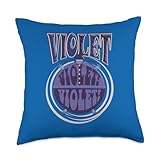 Willy Wonka and the Chocolate Factory Violet Logo Throw Pillow