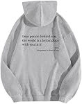 Dear Personne derrière moi Hoodie pour hommes et femmes Sweatshirt personnalisé avec mots sur le dos