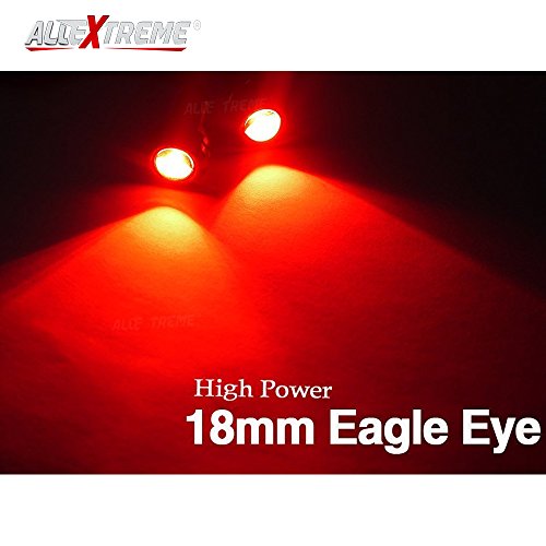 Image of AllExtreme EXEE35R Eagle Eye LED Pilot /Indicator Lamp Strobe Parking Reverse Fog Daytime Light DRL Bulb for Car Bike Scooty (Black, Set of 2)