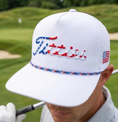 Image of Funny Golf Hat Gifts for Men, USA Funny Golf Cap with USA Flag, Gift Party, Birthdays, Wedding Gifts One-Size Fits All
