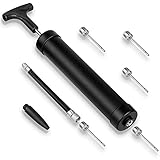 Portable Ball Pump Kit, Balloon Pump, Basketball Pump Air Pump with 5 Needles,1 Nozzle & Extension...