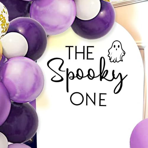 The Spooky One Decal Sign - Spooky 1st Birthday Party Sign, Halloween Ghost Birthday Party Decorations, Vinyl Decal for Halloween Spooky First Birthday Party Decorations