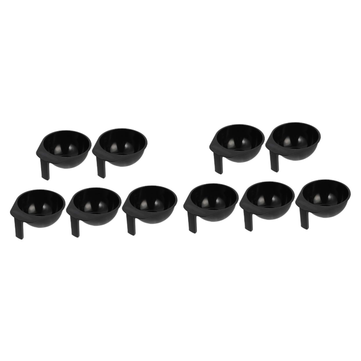 SOESFOUFU 2sets Black Hair Mixing Bowl Dye Cup Hair Stylist Bowl Reusable for Dye 5pcs*2