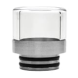 DrafTor 810 Drip Tip, Glas Edelstahl Drip Tip Mundstücke für TFV8, TFV12, TFV8 Baby, Kein Nikotin(argento)