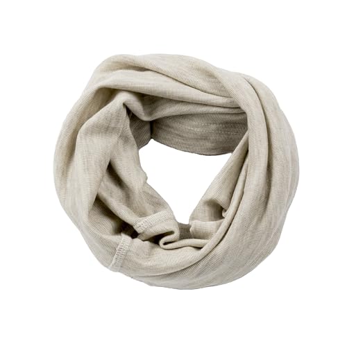 PICKAPOOH Multifunktionstuch Strunzel Bio-Schurwolle/Seide für Kinder und Erwachsene in Natur Melange (2 (50 cm - 54 cm))