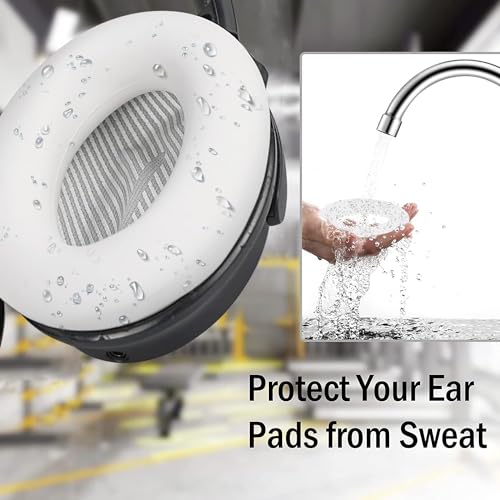 Image of SOULWIT Silicone Ear Pads Cover Protector for Bose QuietComfort QC15 QC25 QC2 QC35 QC45 /Ae2 Ae2i Ae2w /SoundTrue & SoundLink AE Headphones Cushions, Sweatproof, Easily Washable - White