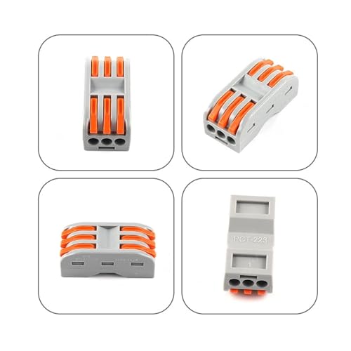 Connecteurs rapides en nylon 222 en ligne bornier SPL haute sécurité - 5