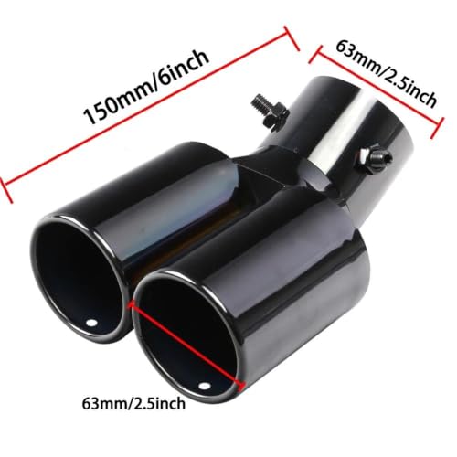 Double embout d'échappement réglable contre la rouille - Finition or