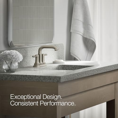 Kohler R33043-4D-BN Ealing® Centerset Bathroom Sink Faucet, 1.2 gpm, Vibrant Brushed Nickel by Kohler - Used condition - Image 4