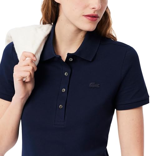 Image of Lacoste Women's Slim Fit Stretch Petit Pique Polo Dress