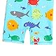 HUAANIUE 1-Teiliger Jungen Baby Badeanzug Anti-UV UPF 50+ Baby Jungen Einteiliger Badeanzug Langen Ärmeln mit Reißverschluss 1 Monat-6 Jahre (S271-Blaues Meeresleben, 1 Monat-6 Monate)