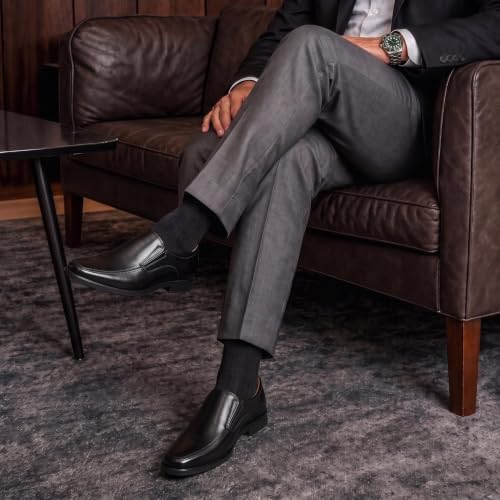 Image of GIFENNSE Mens Loafers Leather Slip-on Dress Shoes