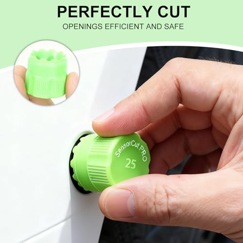 WODHMIEY 16-25mm Sensor Cut,Car Sensor Hole Cutter Kit, High Strength Plastic Car Wrap Film Sensor Cutting Template with Transparent Box for Vehicle Parking Sensors Wrap Tool Kit (Green) - Thumbnail 3