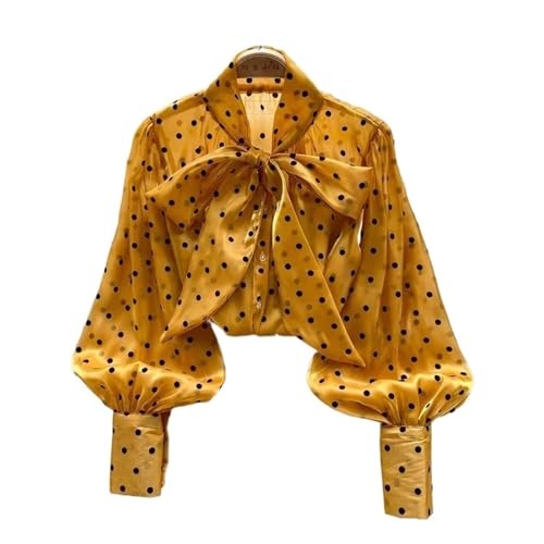 Polka Dots Punkte Kurzarm Shirt Bluse Damen...