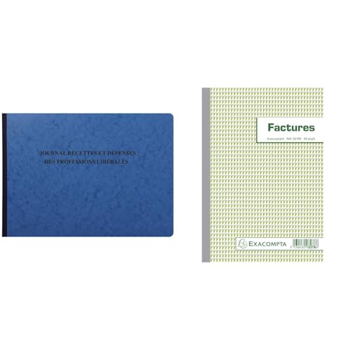 Journal des Recettes Dépenses Exacompta pour professions libérales et carnet factures