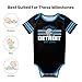 KnetiCored Detroit Custom Baby Bodysuits Romper 0-24 Month Baby Clothes Personalized Name Number for Boy Girl