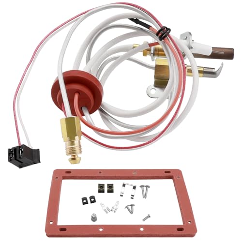 Pilot Burner Assembly Replacement Kit Compatible with Rheem, Ruud, Richmond Water Heaters NG with LP Orifice Replace# SP20824, SP20754, SP21058, SP21059, SP20800