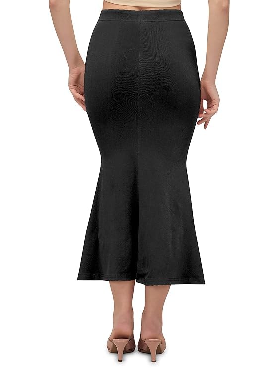 Image of Saree Shapewear Petticoat for Women Cotton Blended Lycra Body Shaper Peticoat, Long Under Skirt Dress for Saree,Stretchable Fishcut Innerwear for Ladies Saree in Party
