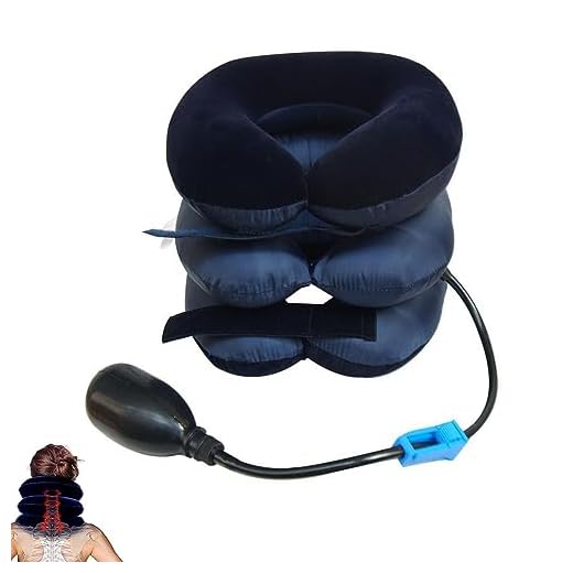 Collare per Trazione Cervicale, Collare per Cervicale, Collare Cervicale Gonfiabile, Gonfiabile Trazione Cervicale Collo, Collare Cervicale Cuscino di Trazione Gonfiabile Regolabile, Blu
