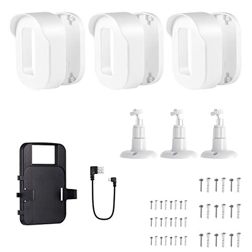 Blink Outdoor Wall Mount Bracket,3 Pack Full Weather Proof Housing/Mount with Blink Sync Module Outlet Mount for Blink XT2/XT Indoor Outdoor Cameras Security System (White)