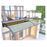 QIANDA Vordach Haustür Überdachung, Polycarbonat Pultvordach UV-Schutz Türvordach Kein Geräusch Schwarz Regenschutz Schnee Wind, Zum Dach Eingang (Size : 80cmx200cm)