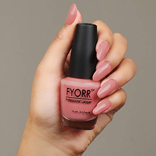 Image of FYORR Jelly Pink Professional Nail Polish | Long Lasting, Quick Dry, Chip Resistant, High Shine Nail Paint | Smooth & Easy Application, Vibrant Trendy Shades for Women & Girls Party Daily Use 15ml