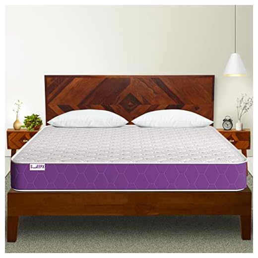SleepX Ortho 8-inch Firm King Size Memory Foam Mattress (Purple, 78x72x8 inch )