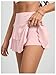 Verdusa Women's Y2k Ruffle Mini Skirt Bow Side Flowy A Line Cute Short Skirts Casual Skorts Pink Large