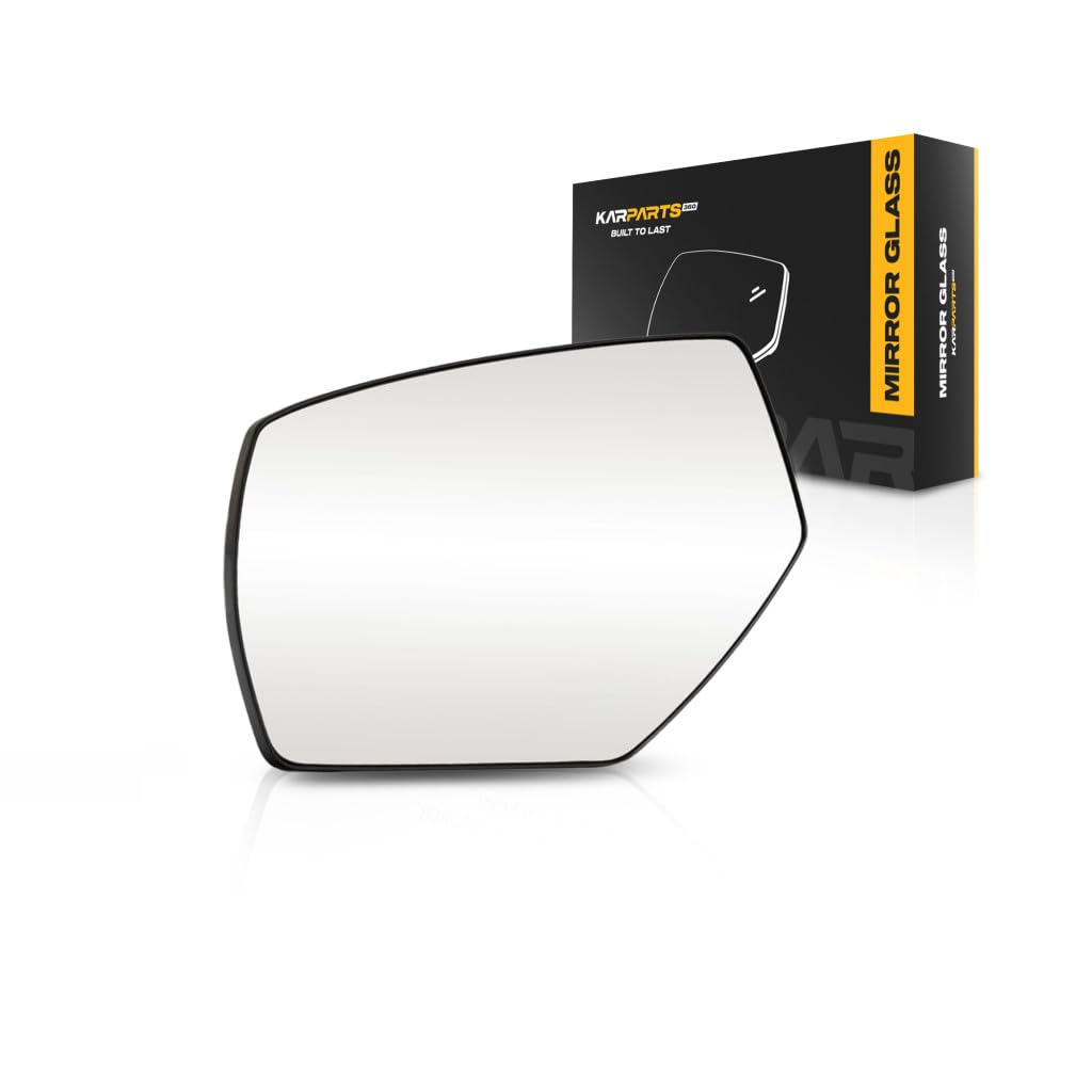 For Chevy Silverado 1500 2014-2019 Mirror Glass Driver Side | Heated | w/Backing Plate | Flat Glass Type | Replacement For 22919747 | GM1324145