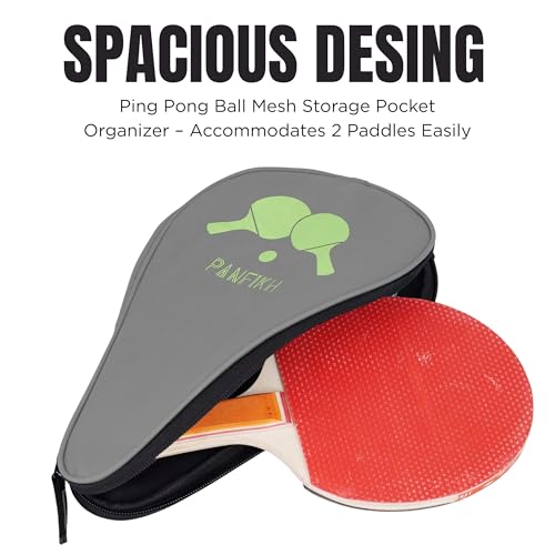Image of Table Tennis Racket Bag with Zipper Closure, Waterproof Ping Pong Paddle Case Lightweight Racket Cover with Carrying Loop Handle, Durable Multi-Use Table Tennis Paddle Carry Bag - Grey