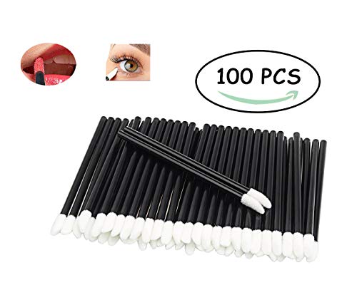 Preisvergleich Produktbild Leisial 100 Stück, tragbar, Lippenpinsel, Einwegartikel für das Auftragen von Lippenbalsam, Lipgloss.