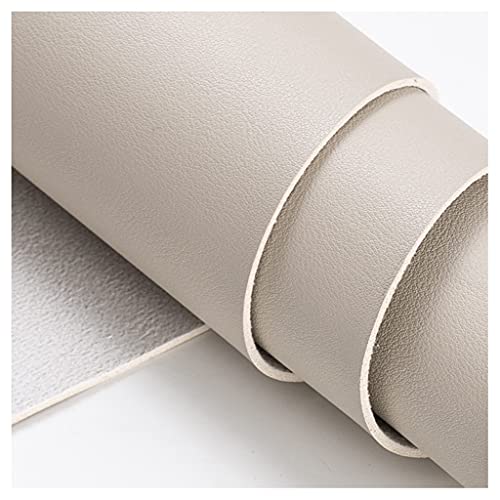 Tissu PU similicuir crème aspect cuir premium 1,38x3m pour projets d'artisanat